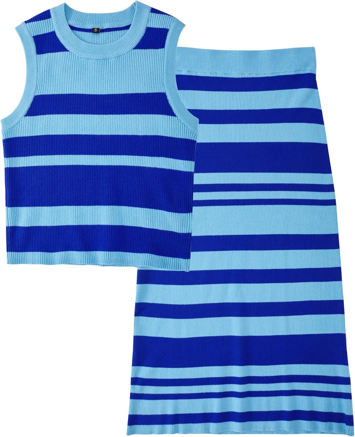 Arach&Cloz Women's Two Piece Sets 2025 Bodycon Dresses Summer Outfits Tank Top and Midi Skirt Suits Sweater