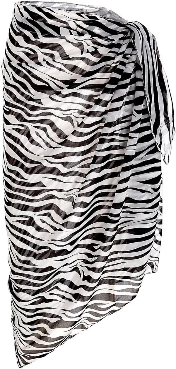 Ayliss Womens Swimwear Chiffon Printed Cover up Beach Sarong Pareo Bikini Swimsuit Wrap