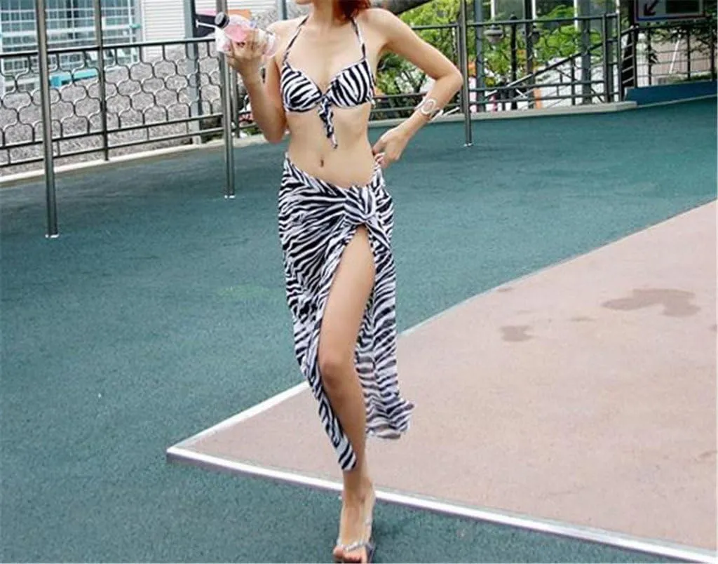 Ayliss Womens Swimwear Chiffon Printed Cover up Beach Sarong Pareo Bikini Swimsuit Wrap