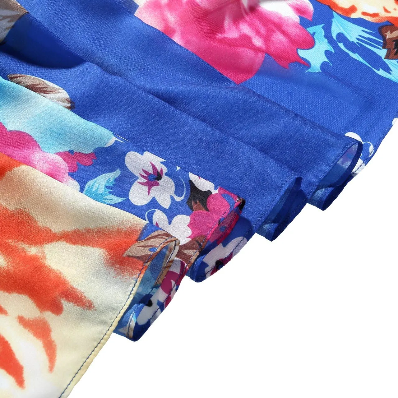 Ayliss Womens Swimwear Chiffon Printed Cover up Beach Sarong Pareo Bikini Swimsuit Wrap