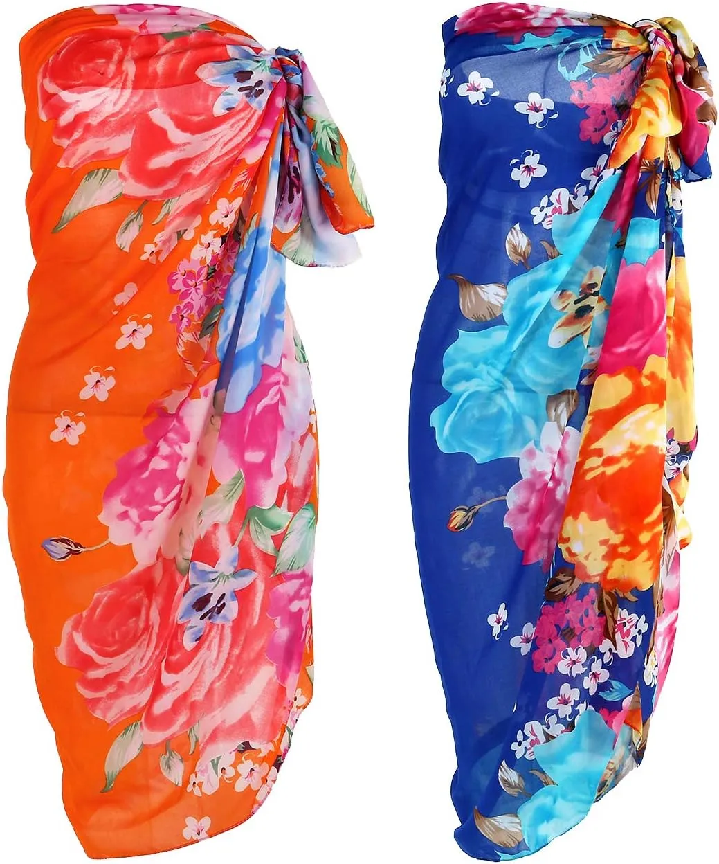 Ayliss Womens Swimwear Chiffon Printed Cover up Beach Sarong Pareo Bikini Swimsuit Wrap