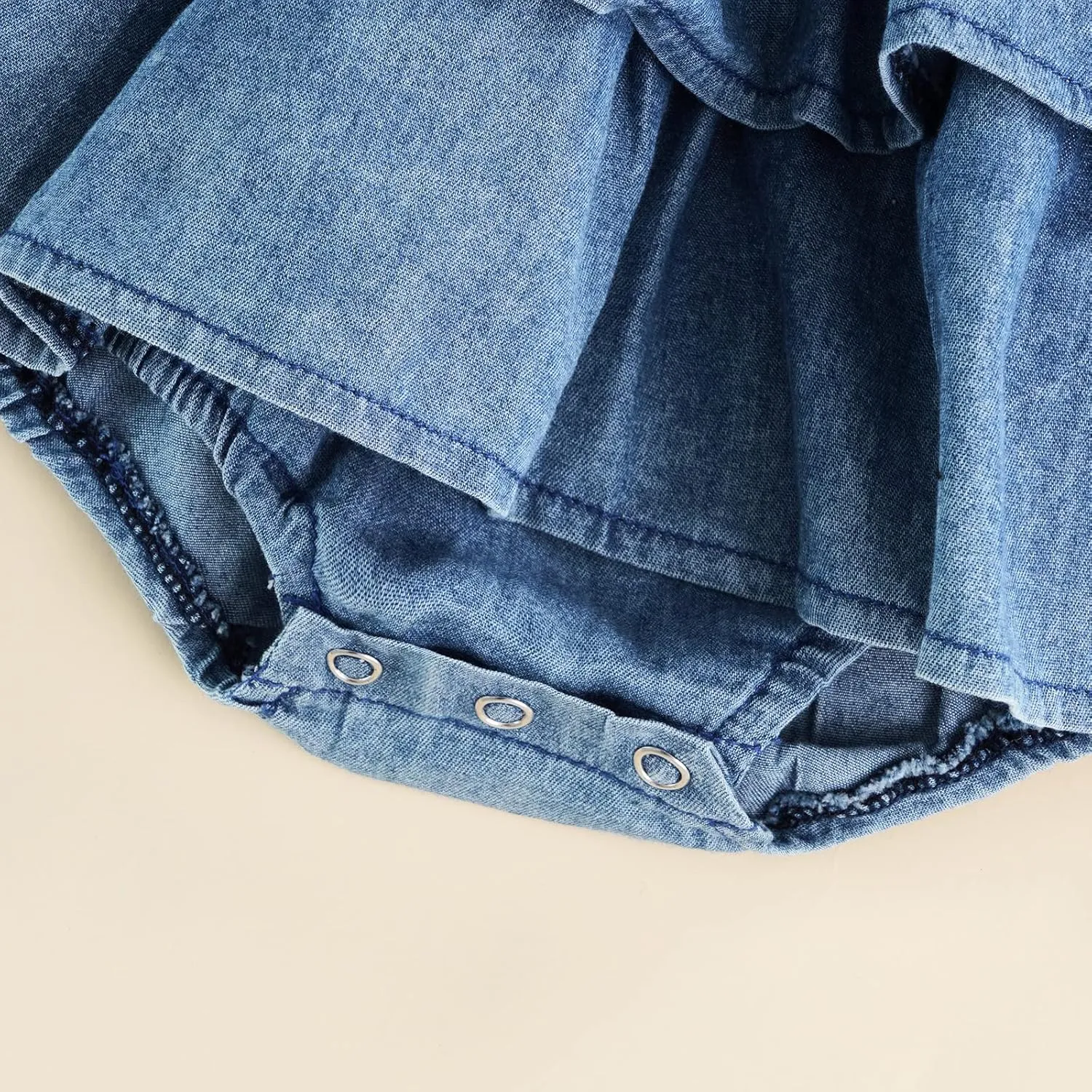 Baby Girls Summer Denim Romper Clothes Dress Newborn Onesie Sunsuit 3 6 9 12 18 Months One-Piece Jumpsuits Outfits