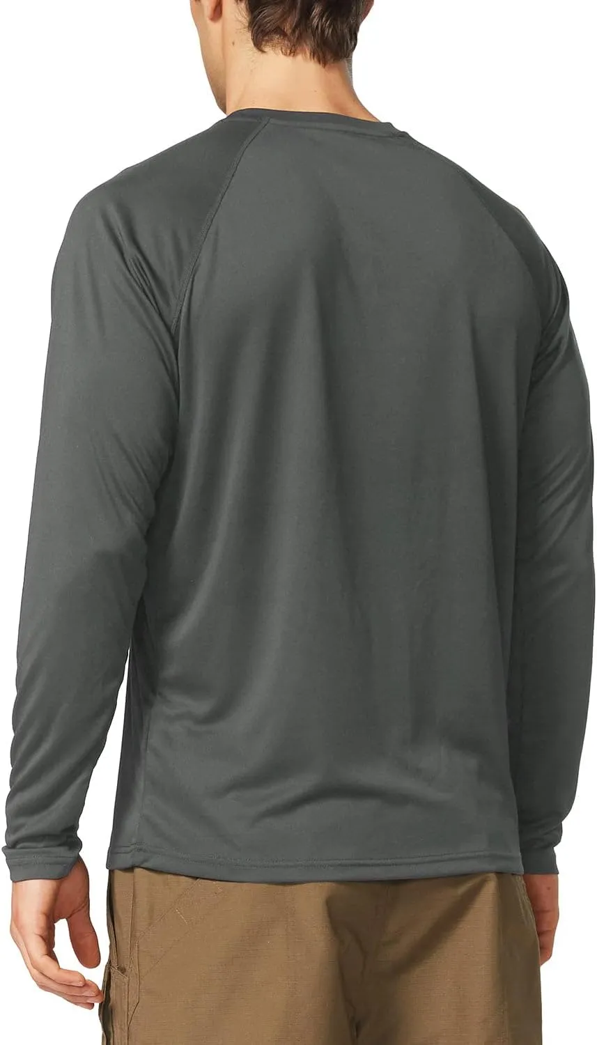baleaf Men's Sun Protection Shirts UV SPF UPF 50  Long Sleeve Rash Guard Fishing Running Quick Dry Lightweight