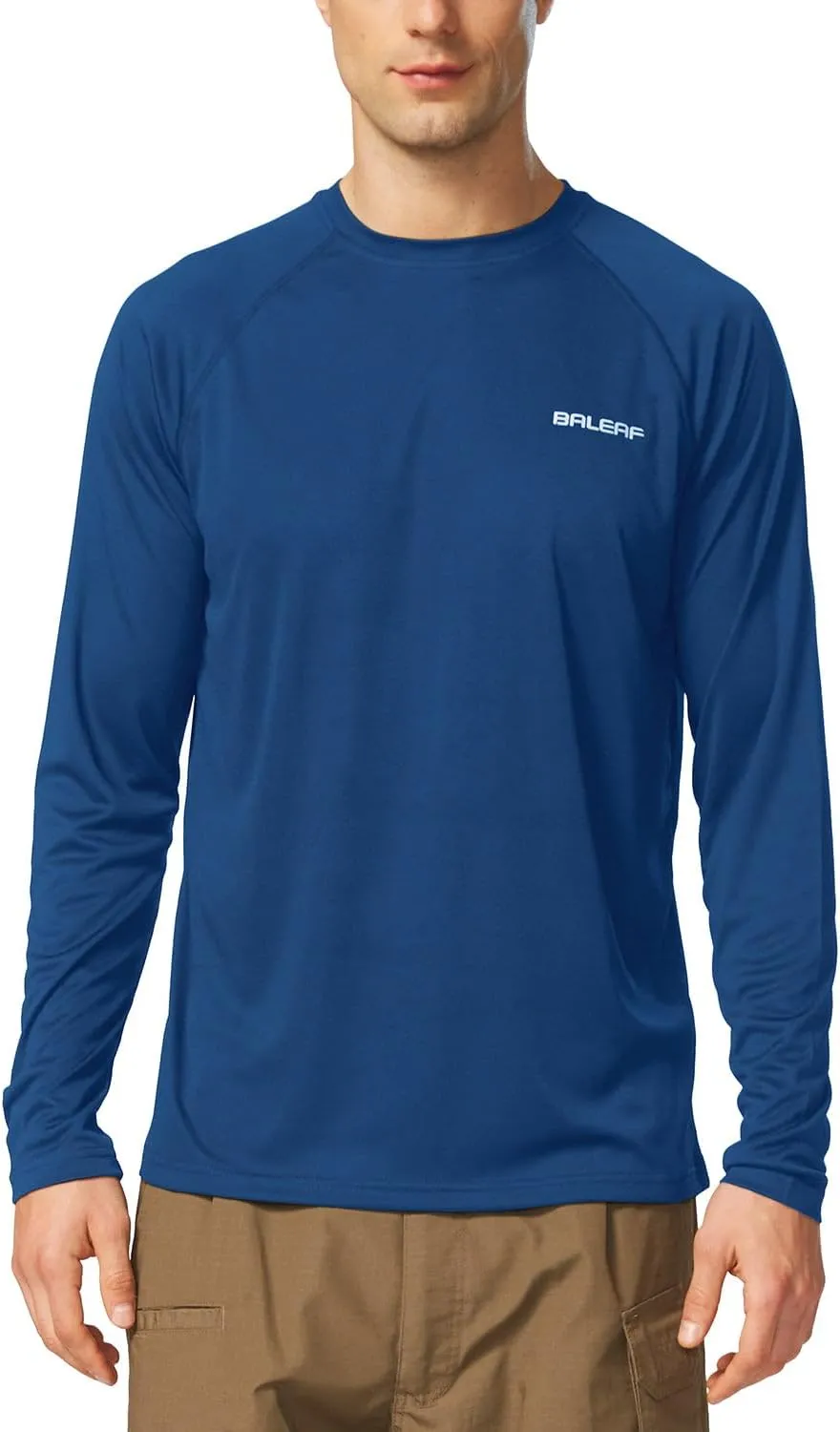 baleaf Men's Sun Protection Shirts UV SPF UPF 50  Long Sleeve Rash Guard Fishing Running Quick Dry Lightweight