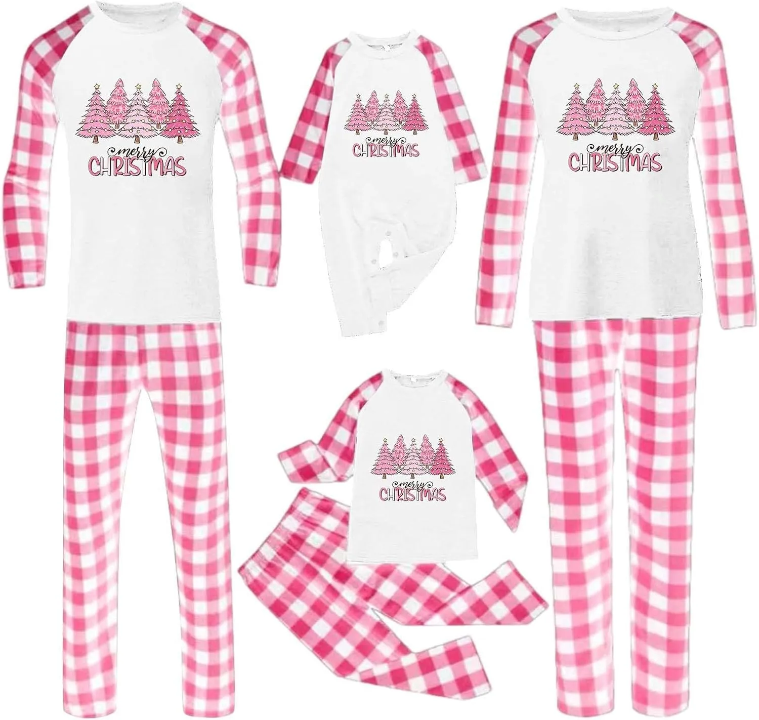 Christmas Pajamas for Family 2024 Red Buffalo Plaid Family Christmas Pjs Matching Sets Xmas Sleepwear Jammies Clothes