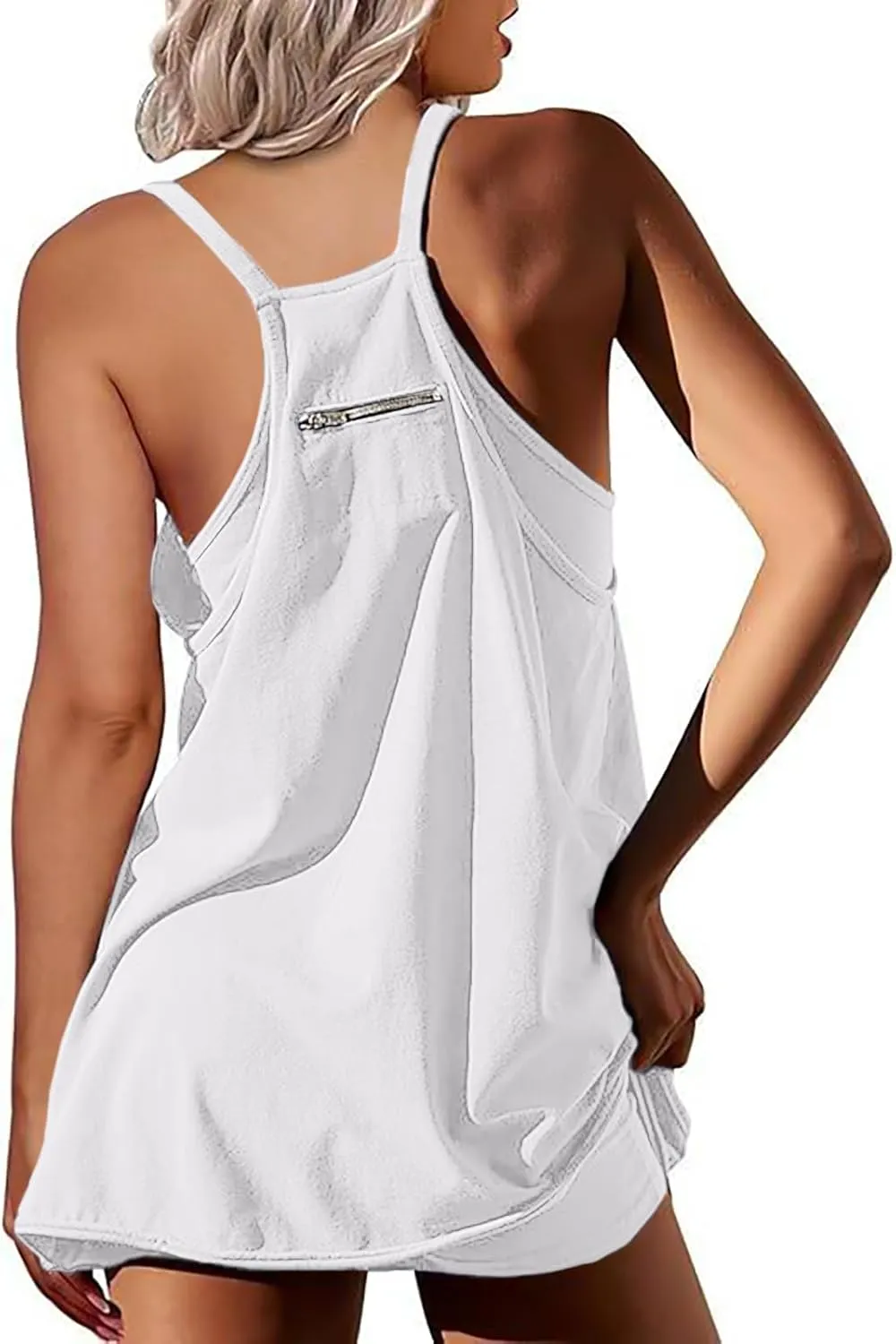 Ebifin Women's Summer Mini Dress Casual Workout Tennis Dress with Shorts Sleeveless Althletic Dresses