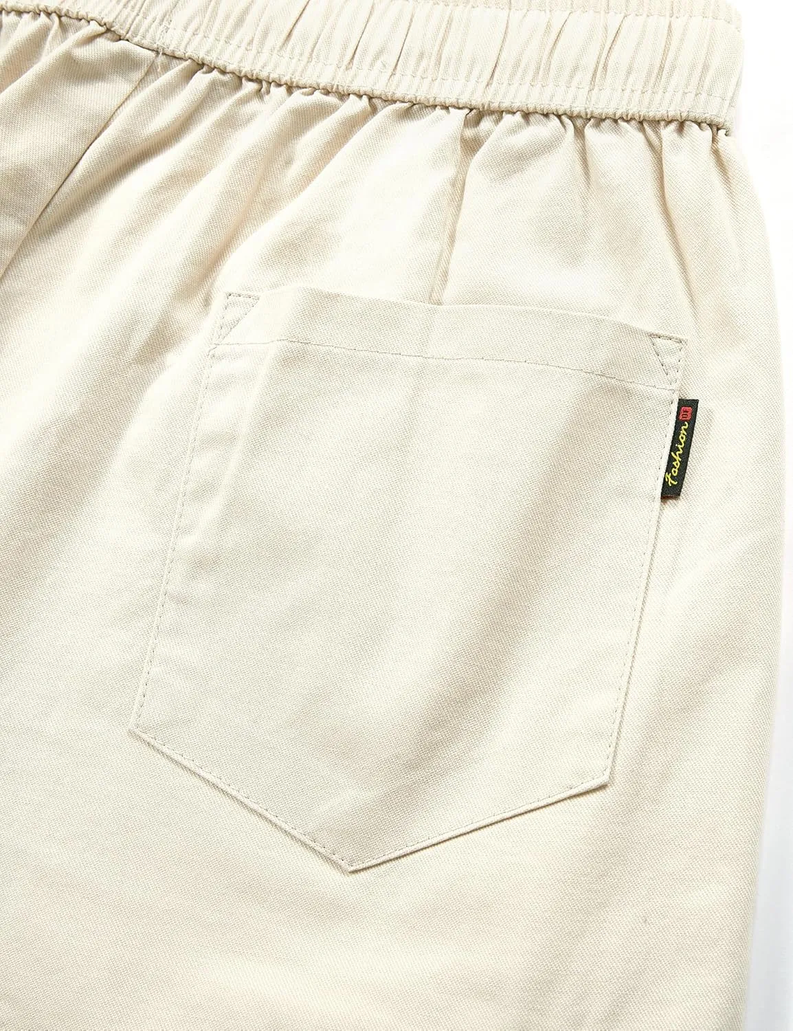 ELETOP Men's Cargo Shorts Elastic Waistband Drawstring Big and Tall Cotton Summer Casual Work Shorts