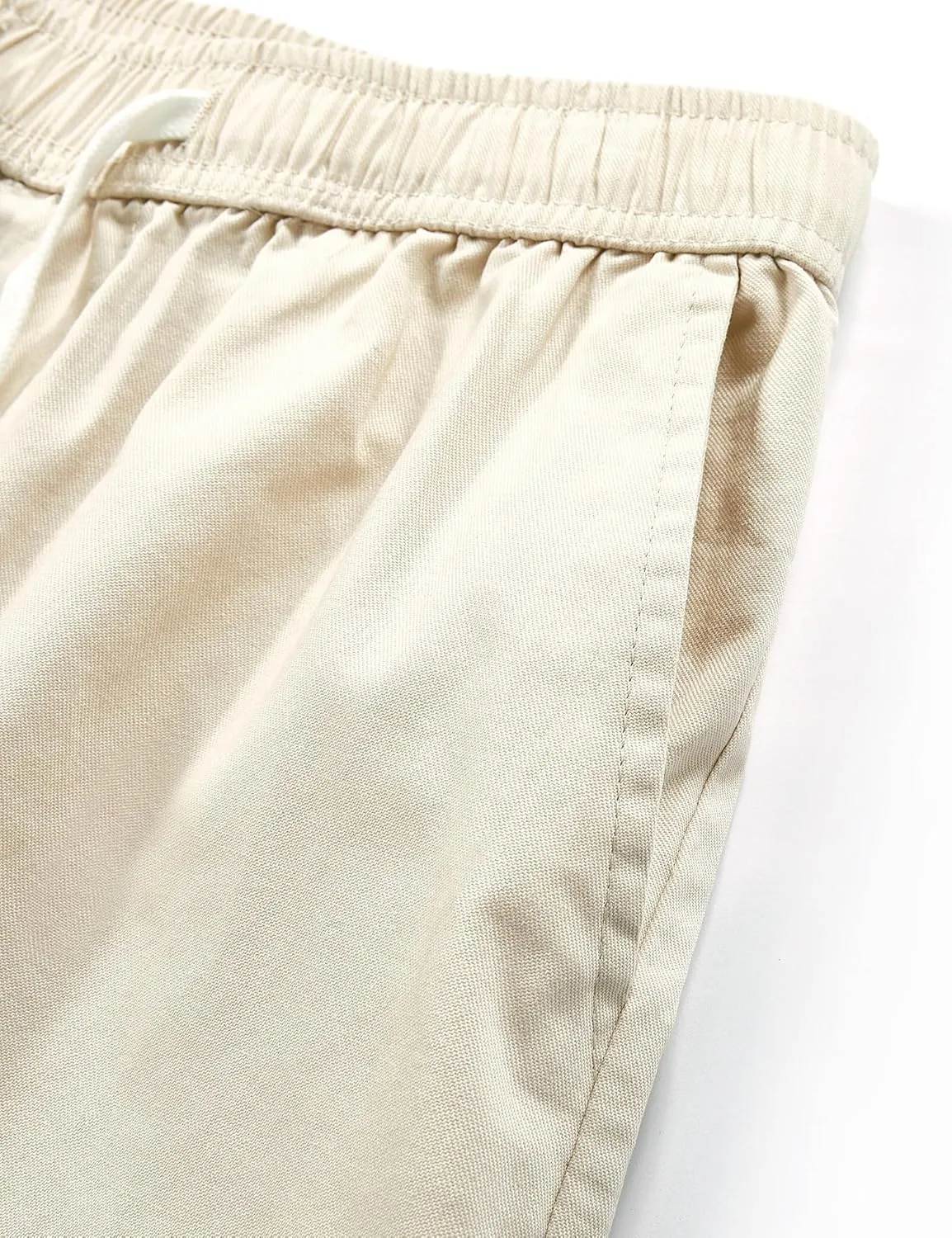 ELETOP Men's Cargo Shorts Elastic Waistband Drawstring Big and Tall Cotton Summer Casual Work Shorts