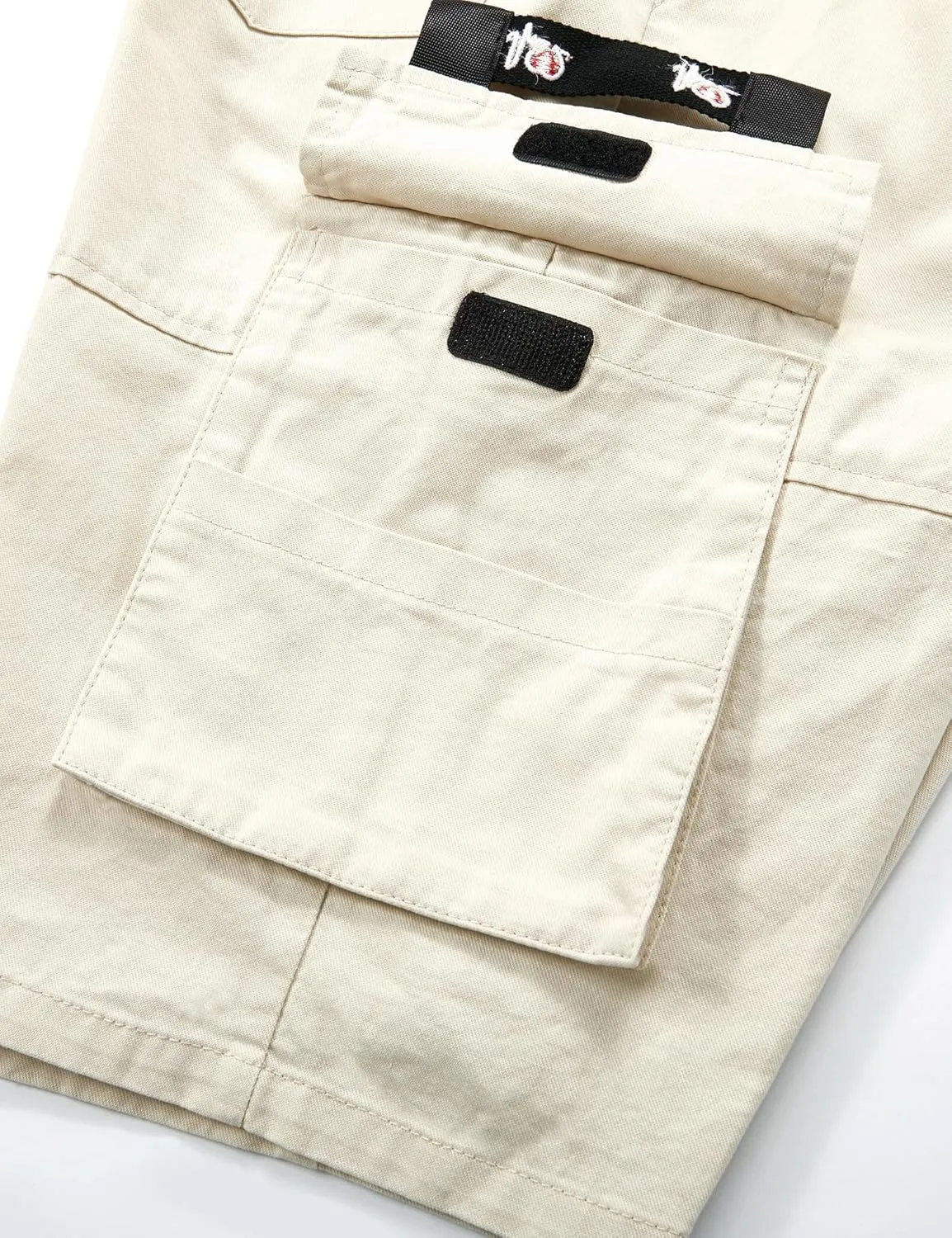 ELETOP Men's Cargo Shorts Elastic Waistband Drawstring Big and Tall Cotton Summer Casual Work Shorts