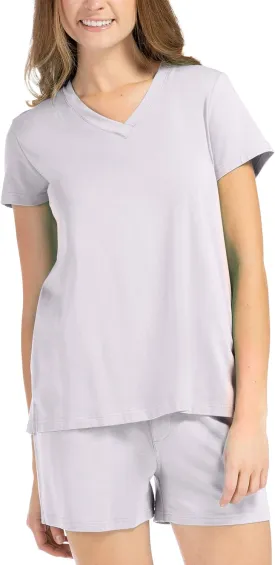 Fishers Finery Ecofabric Pajamas; Shorts and Tee Set; Comfort Fit