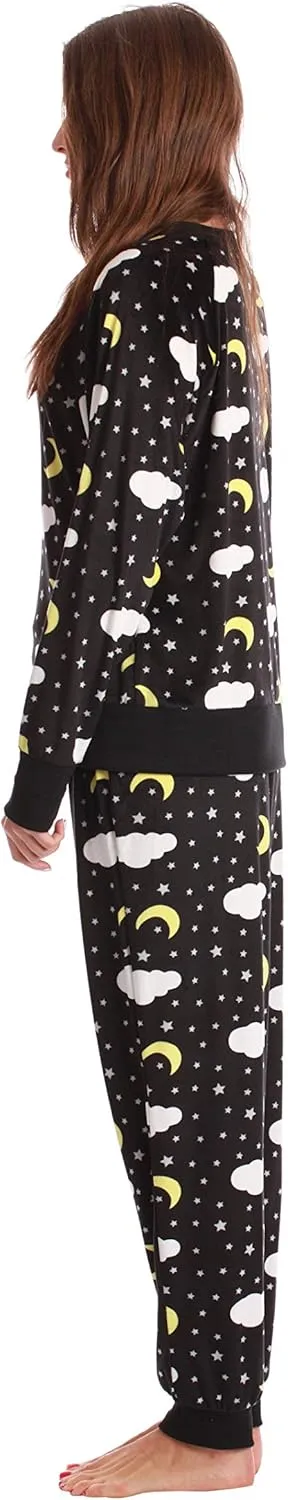 #followme Womens Jogger Pajama Pants Set Ultra-Soft Velour PJs