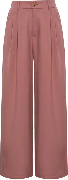 GRACE KARIN Wide Leg Pants for Women Cotton Linen Business Casual Long Trousers Palazzo Pants with Pockets