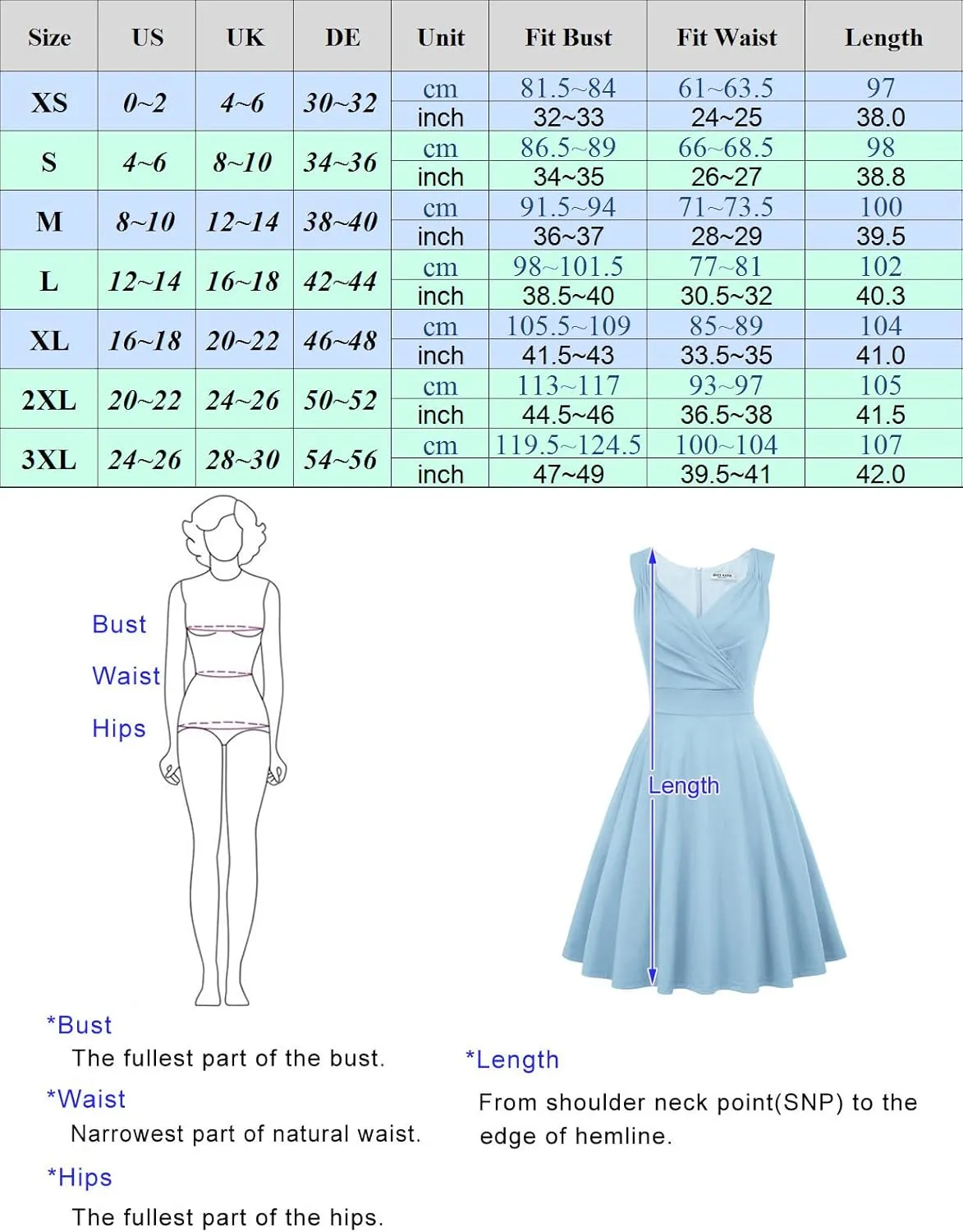 GRACE KARIN Women's Sleeveless Wrap V-Neck A-line Bridesmaid Cocktail Party Dress