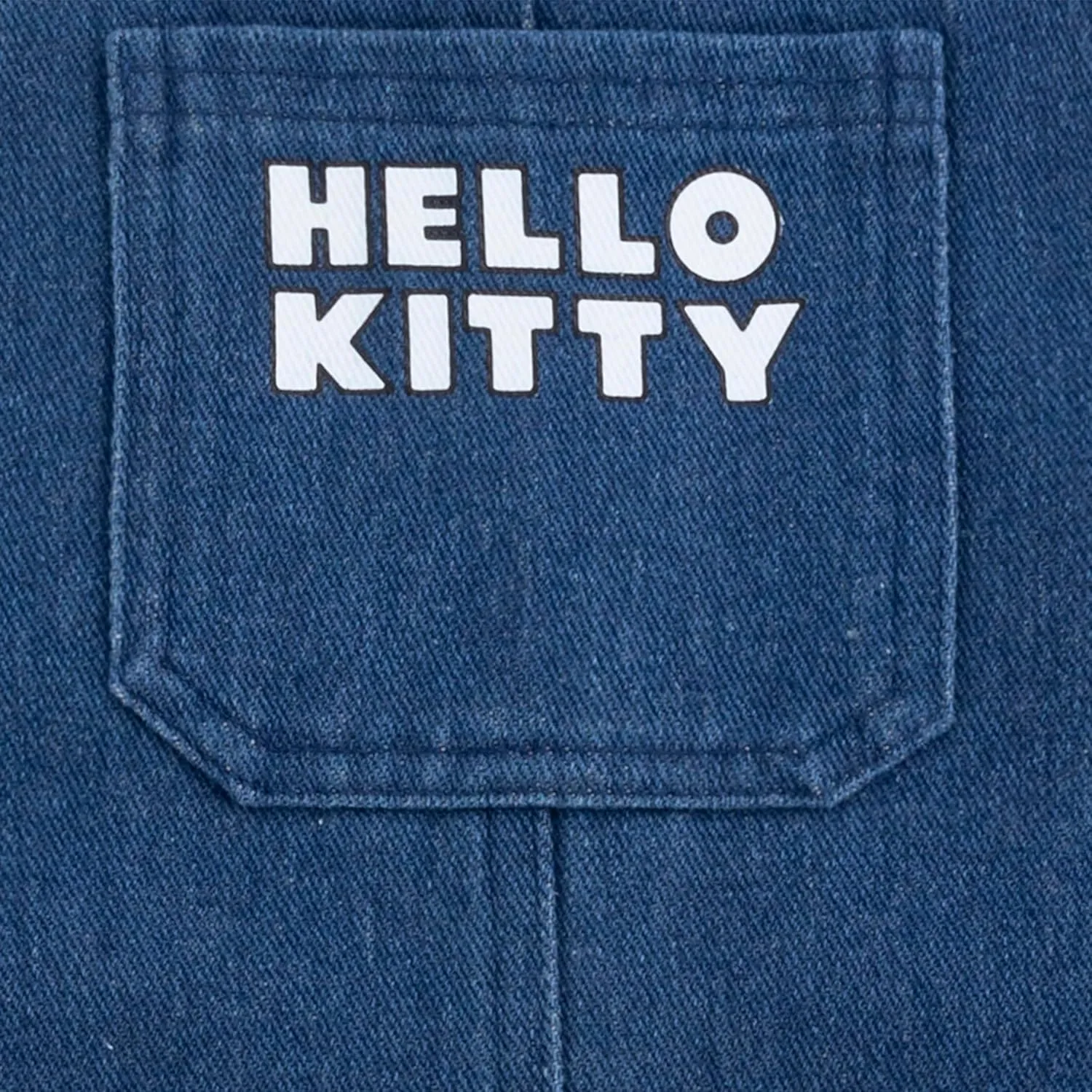 Hello Kitty Sanrio Girls Adjustable Jumper Denim Dress with Shirt Set for Toddler and Big Kids