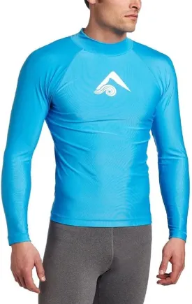 Kanu Surf Platinum Rashguard UPF 50  Sun Protection Long Sleeve Swim Shirts for Men-Premium Rash Guard for Men