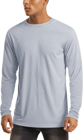 MAGCOMSEN Men's Long Sleeve Shirts UPF 50  UV Sun Protection Athletic Shirts for Hiking Running Workout Rash Guard