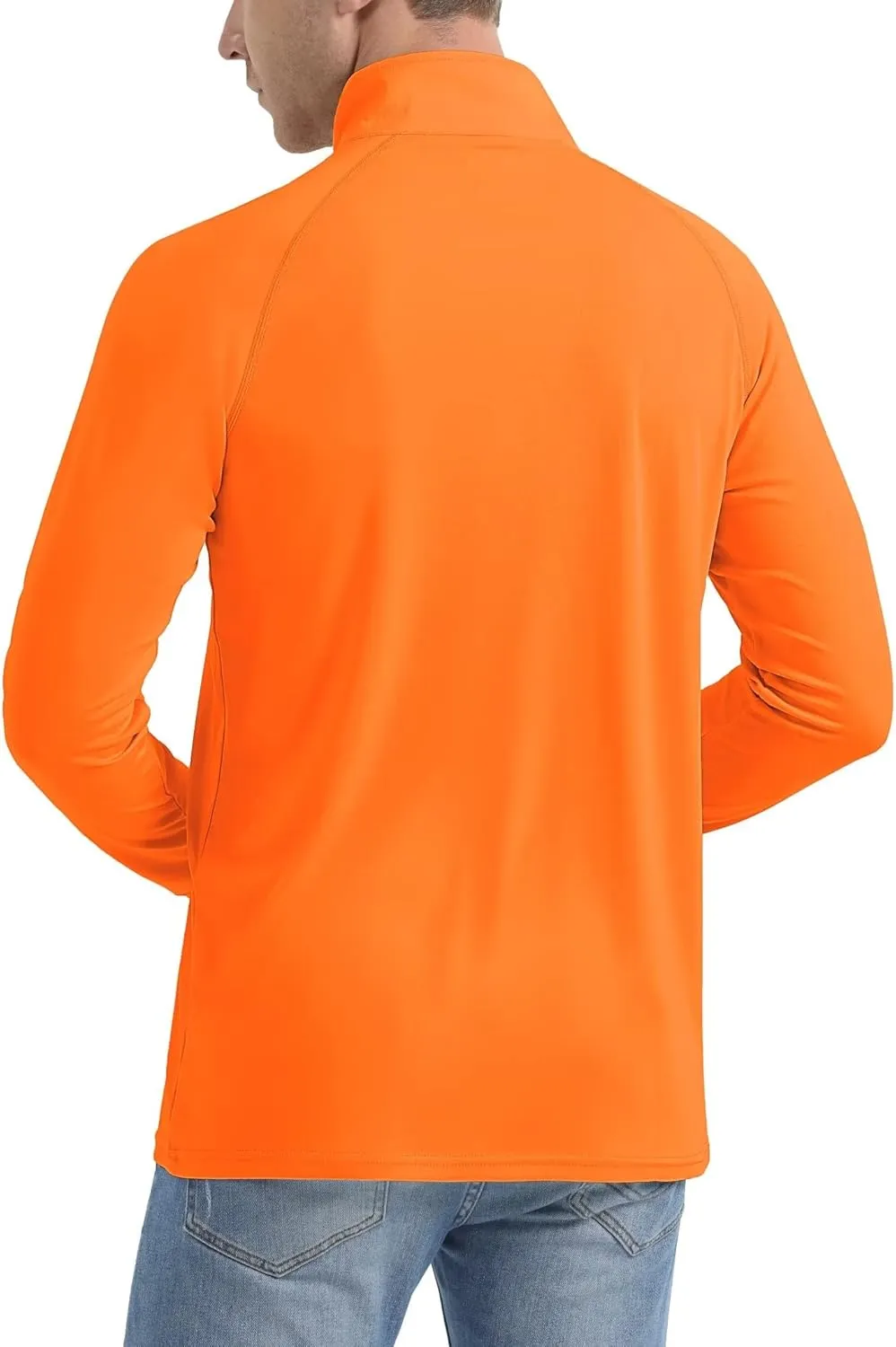 MAGCOMSEN Men's Long Sleeve Sun Shirts UPF 50  Tees 1/4 Zip Up Fishing Running Rash Guard T-Shirts Outdoor Shirt