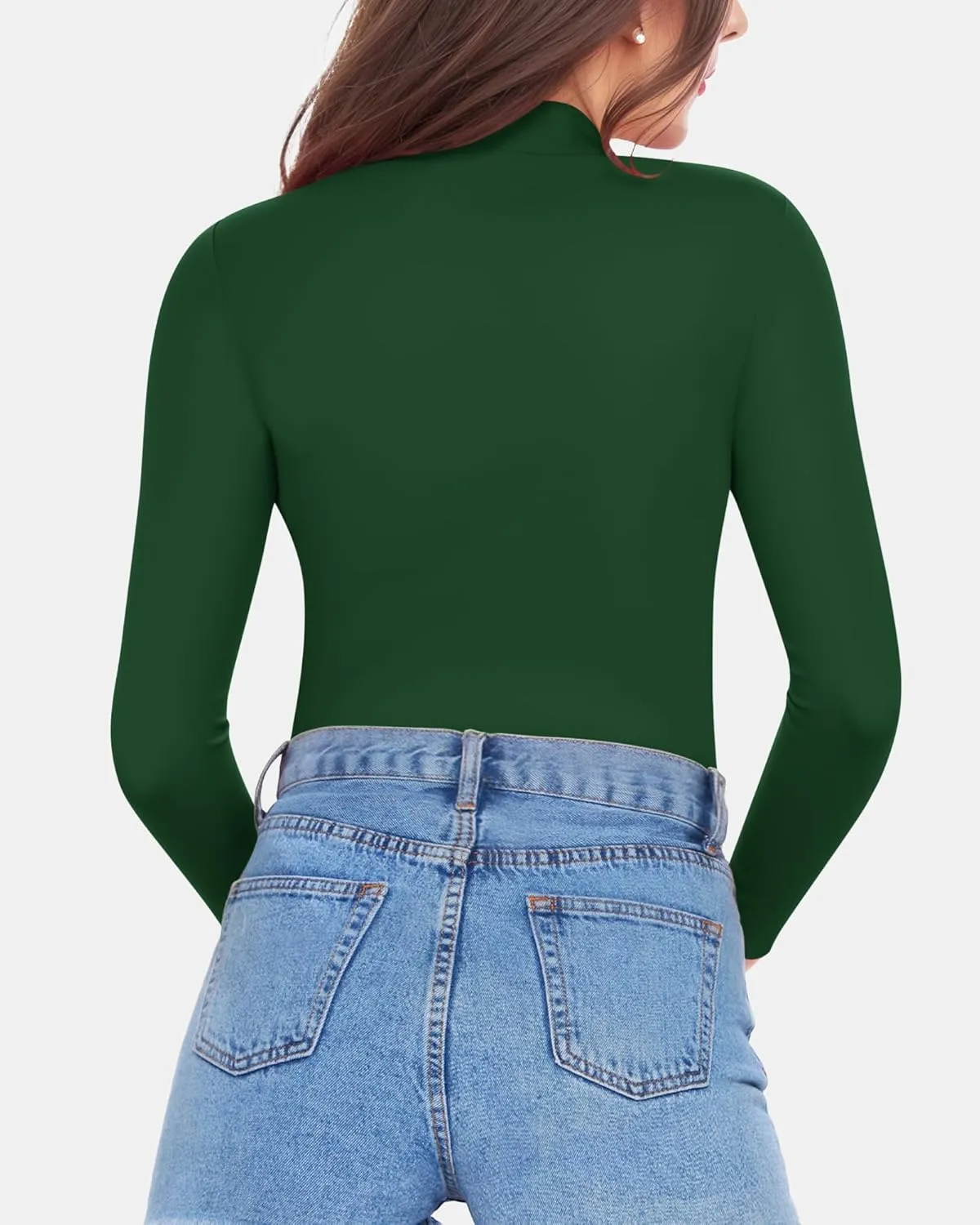 MANGOPOP Women's Mock Turtle Neck Fleece Lined Long Sleeve Thermal Underwear T Shirt Tops Tee