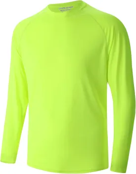 Men's Athletic Running Shirt Long Sleeve Quick Dry UPF 50  Sun Protection Hiking Fishing T-Shirts for Men