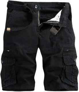 Men's Cargo Shorts Relaxed Fit, Cotton Twill Work Shorts, Outdoor Lightweight Casual Shorts for Men with Pockets