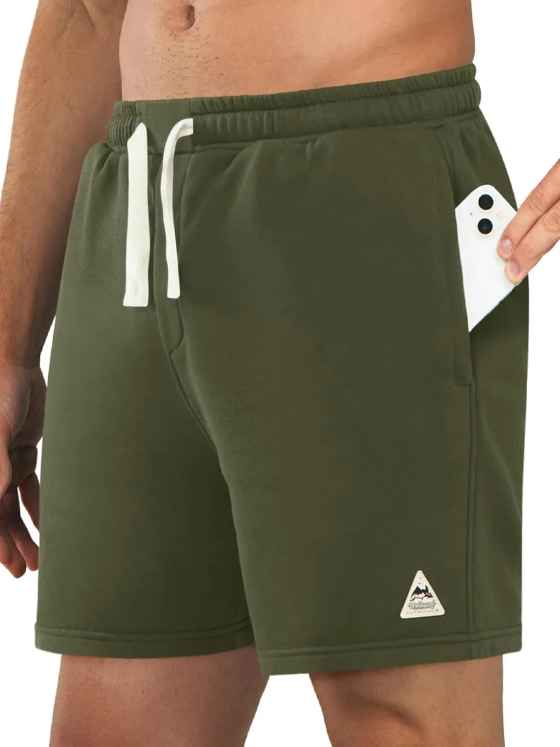 NORTHYARD Men's Sweat Shorts 5" with Pockets Cotton Drawstring Summer Workout Casual Lounge Shorts