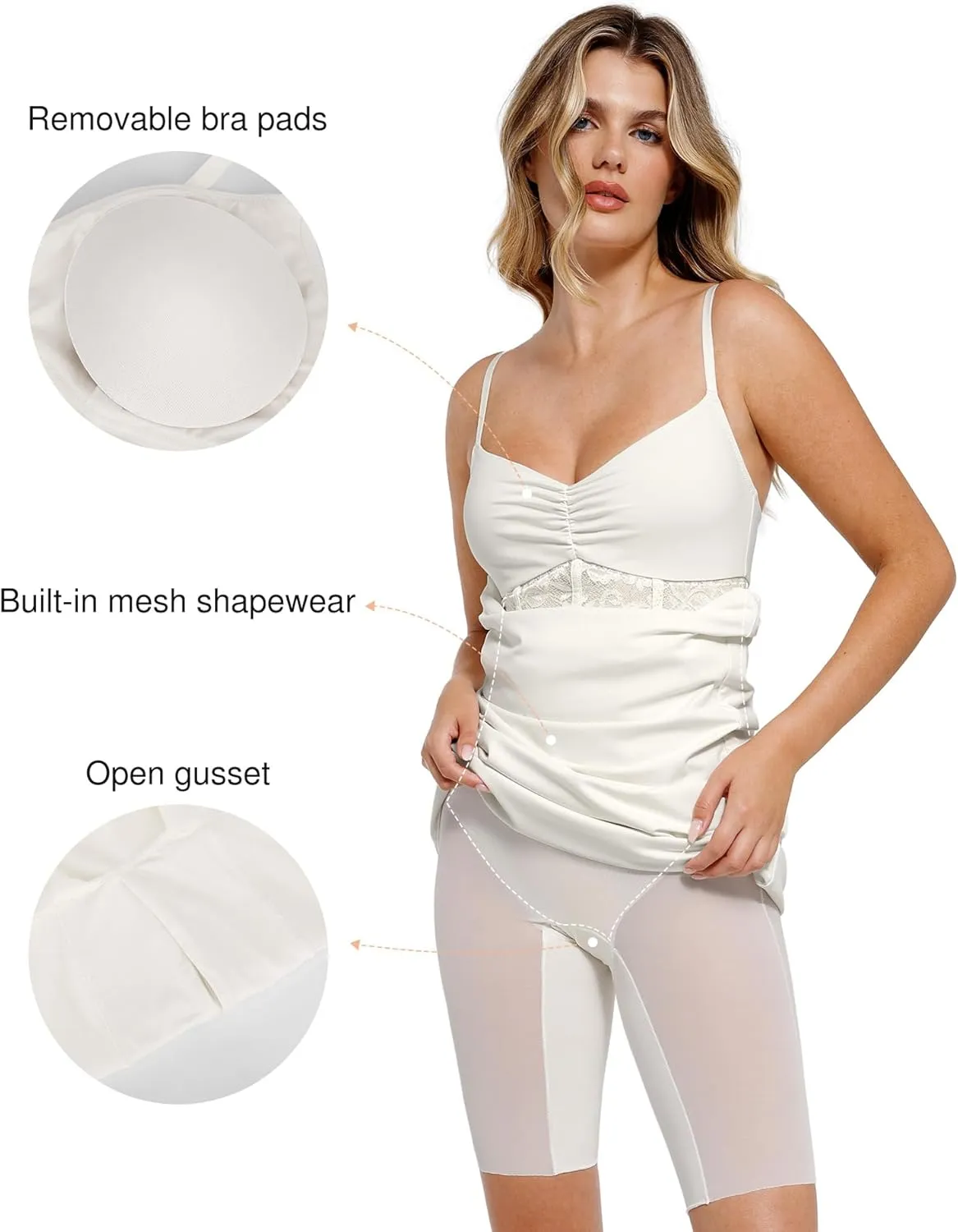 Popilush Shaper Dress Lace Formal Maxi Dresses with Built in Shapewear Corset Cocktail Party Dress Evening Gown