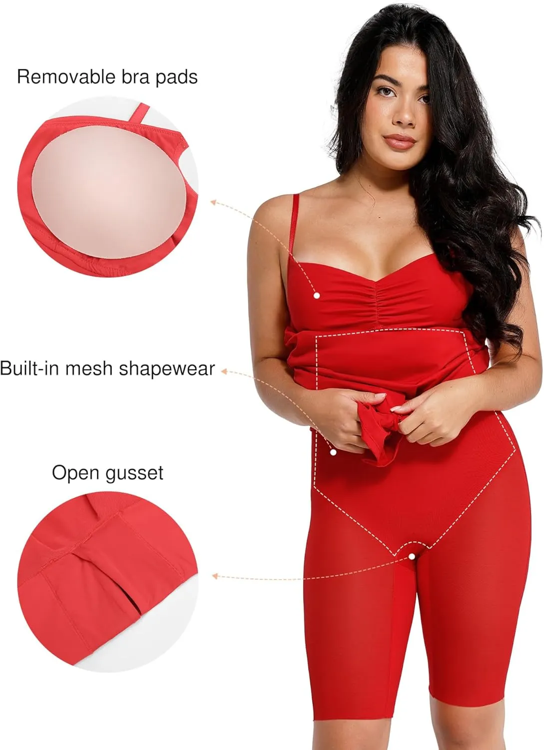 Popilush Shaper Dress Lace Formal Maxi Dresses with Built in Shapewear Corset Cocktail Party Dress Evening Gown