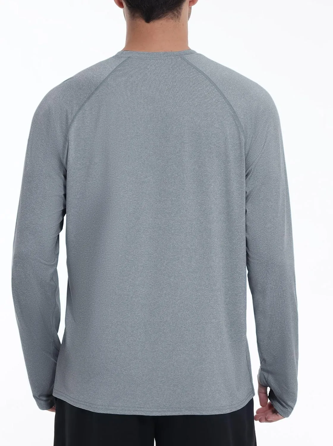 Roadbox UPF 50  Mens Swim Shirts, Long Sleeve Sun Protection Fishing Rash Guard, Quick Dry UV Hiking Shirt with Thumbhole