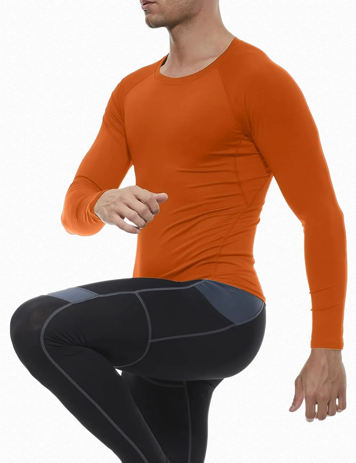 SPVISE 1 or 3 Pack Men's Compression Shirts Long Sleeve Workout Gym T-Shirt Running Top Cool Dry Sports Baselayer Undershirts