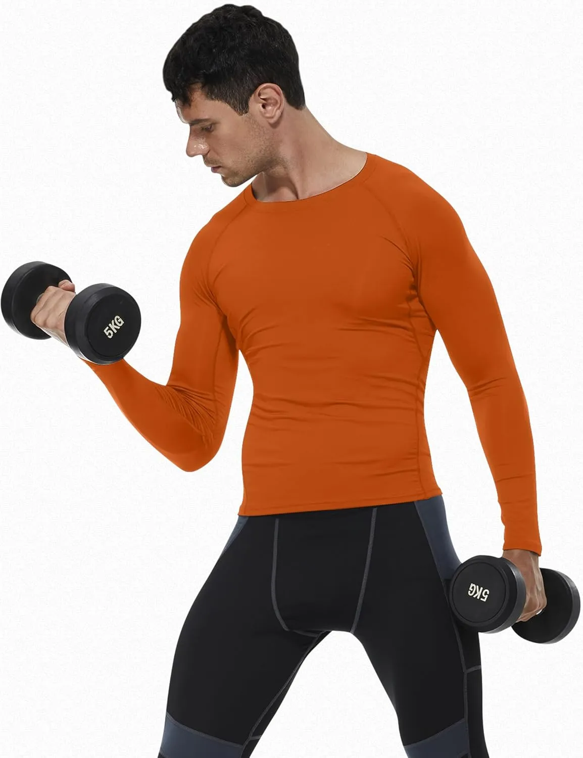 SPVISE 1 or 3 Pack Men's Compression Shirts Long Sleeve Workout Gym T-Shirt Running Top Cool Dry Sports Baselayer Undershirts