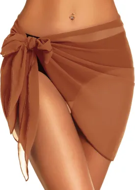 Swimsuit Coverups for Women Sarong Beach Bikini Wrap Sheer Short Skirt Chiffon Scarf for Swimwear
