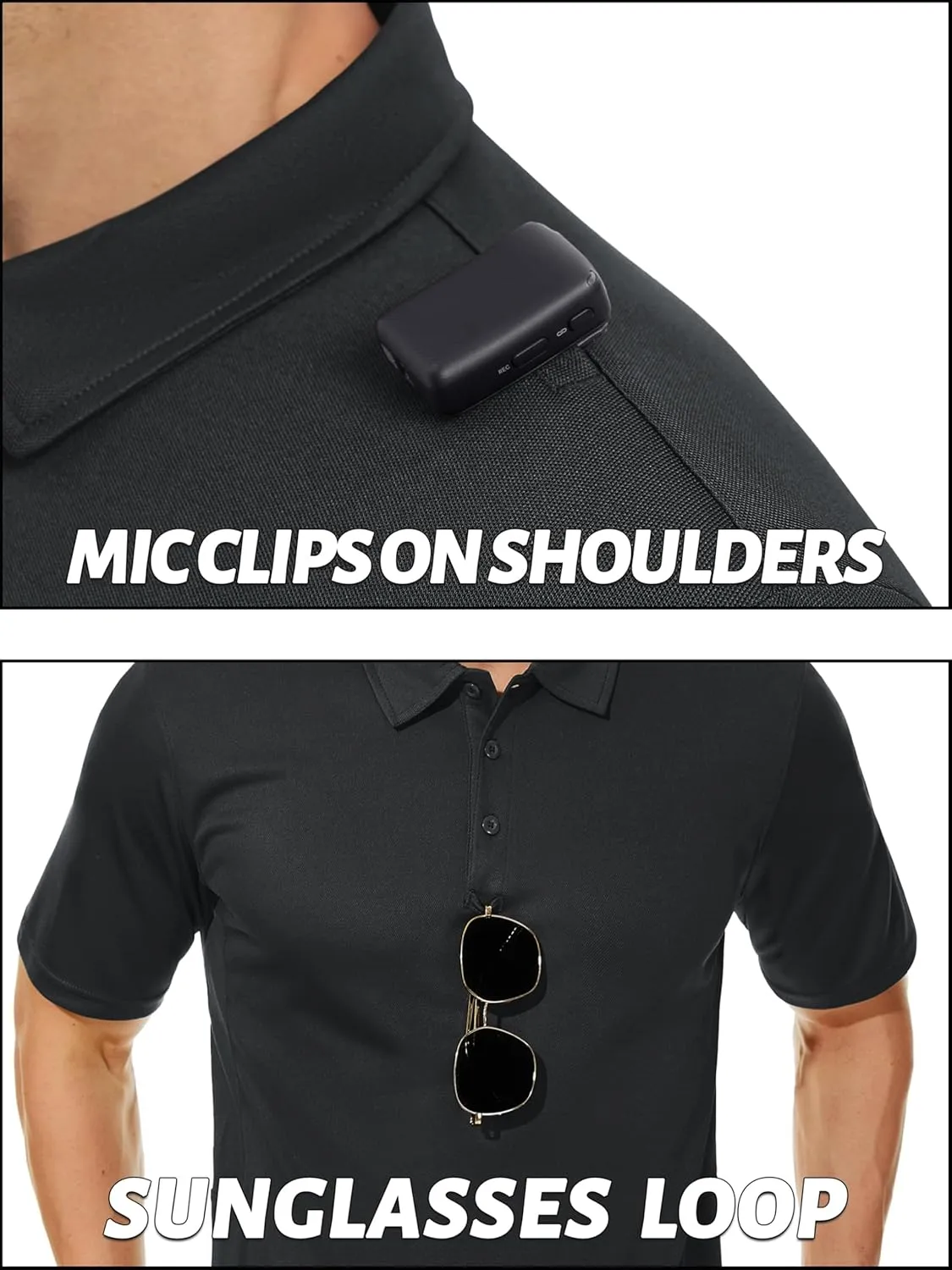 TACVASEN Men's Polo Shirts Dry Fit Tactical Golf Polos Short Sleeve Shirt UPF 50  Performance Collared Work Athletic