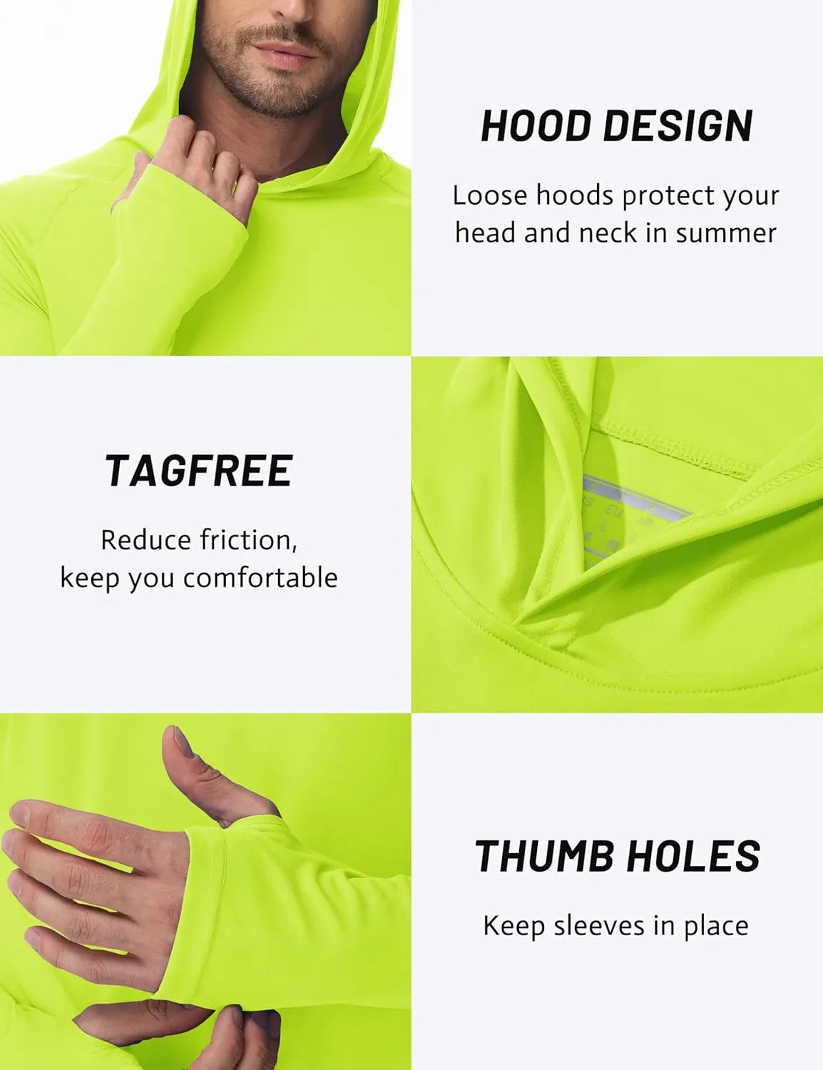 TACVASEN Mens Sun Protection Shirts UPF 50  Rash Guard for Men Long Sleeve Lightweight SPF UV Hoodie Swimming Hiking