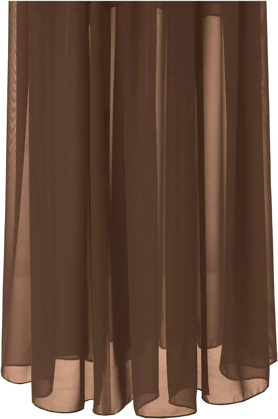 Topdress Women's Chiffon Skirts Elastic High Waist Tea Length A-line Ruffle Beach Skirts
