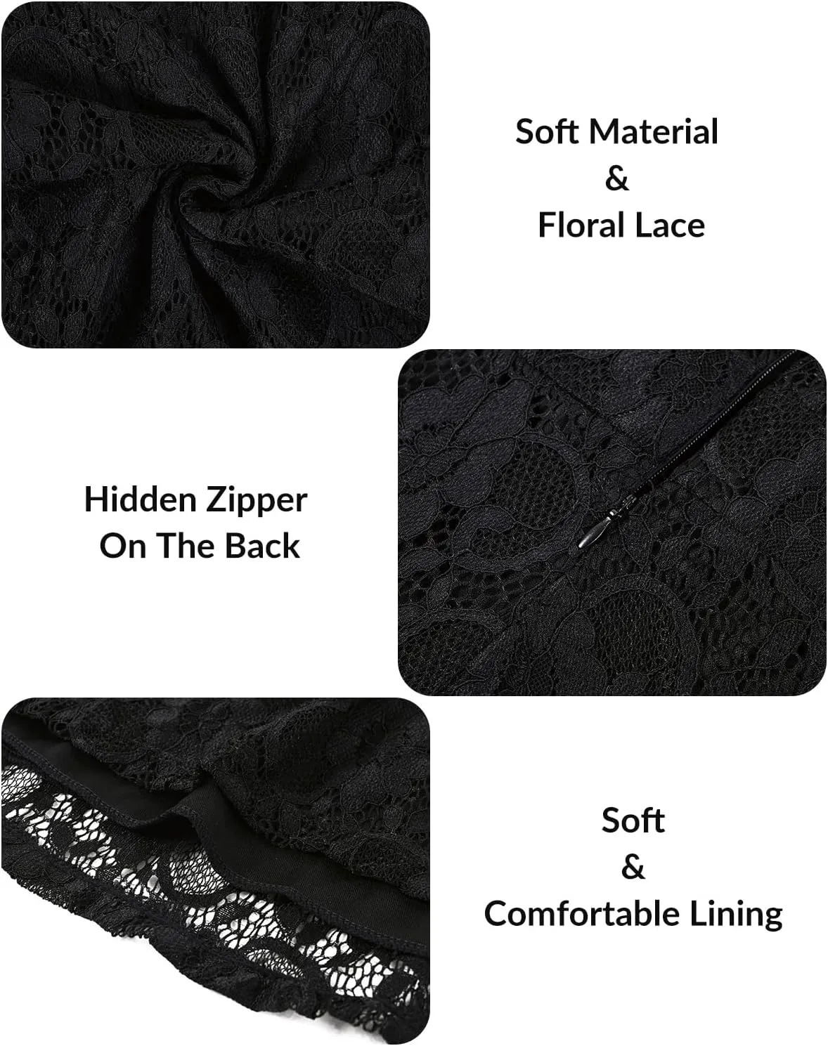 Women's Wedding Guest Plus Size Semi Formal Cocktail Lace Wrap V Neck Short Sleeve Knee Length Dress